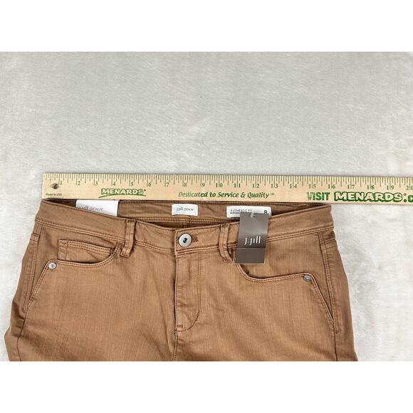 NWT J.Jill Sz 8P Denim Vicuna Tan Authentic Fit Cotton Slim Ankle Jeans - Picture 6 of 9